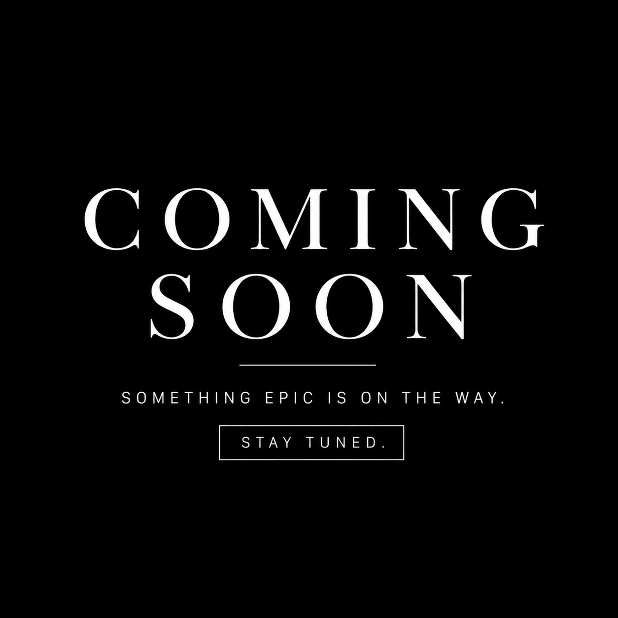 Coming Soon collection cover with dark minimalist FLAMO style
